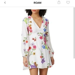 ROAM white floral dress - mini dress